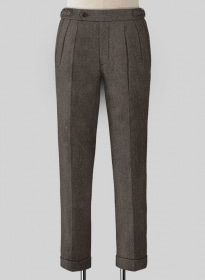 Light Weight Dark Brown Highland Tweed Trousers