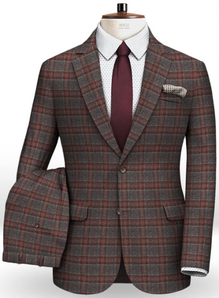 Reda Multi Checks Pure Wool Suit