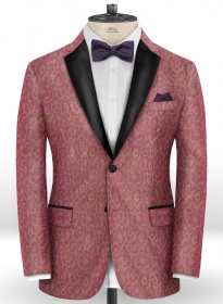 Adali Cerise Wool Tuxedo Jacket