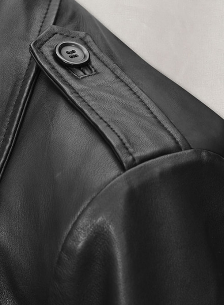 Samuel L. Jackson Shaft Leather Long Coat