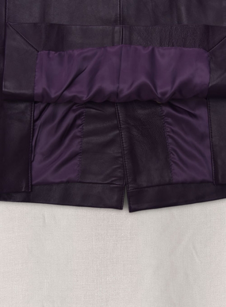 Purple Hampton Leather Blazer