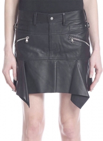 Blitz Flare Leather Skirt - # 486