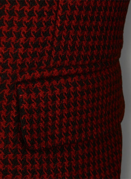 Big Houndstooth Red Tweed Jacket