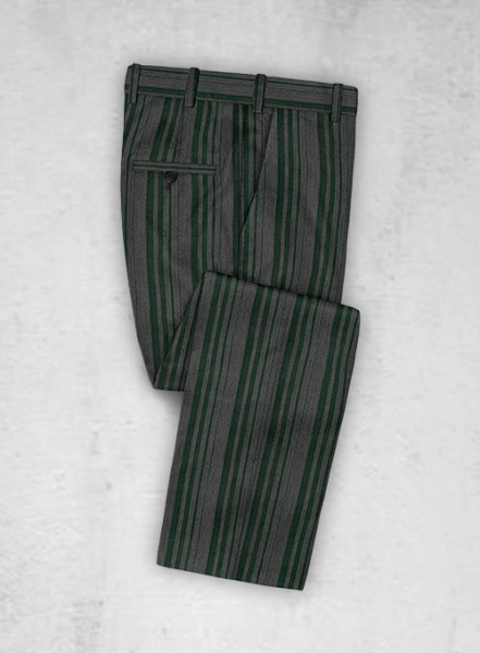 Chive Green Wool Pants