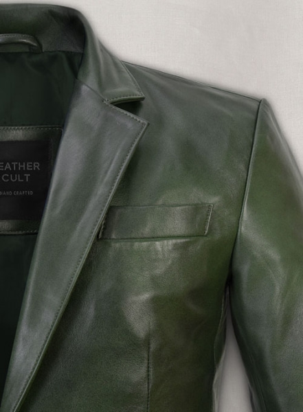 Spanish Green Leather Blazer