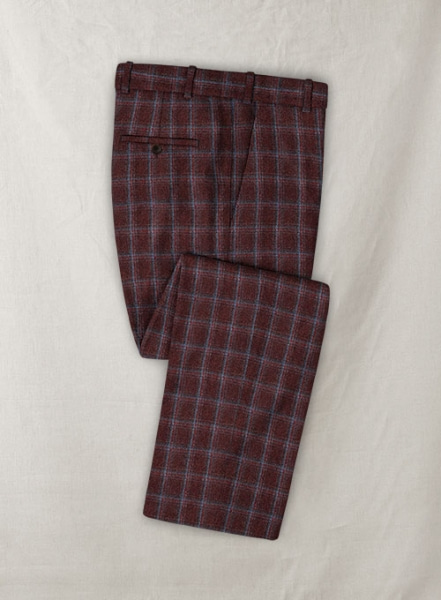 Italian Biulio Burgandy Tweed Suit