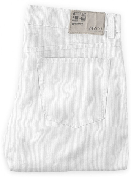 White Thick Corduroy Jeans - 8 Wales
