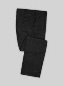 Worsted Dark Charcoal Wool Pants