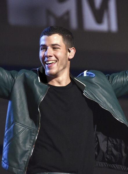 Nick Jonas MTV Video Music Awards Leather Jacket and Pants Set