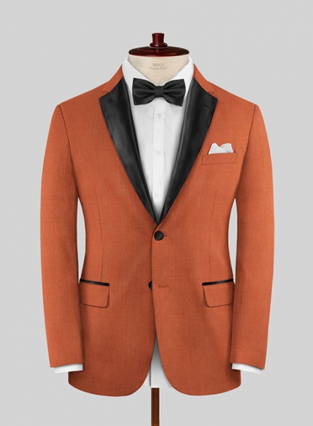 Napolean Runway Orange Wool Tuxedo Suit