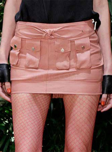 Multi Pocket Leather Skirt - # 452