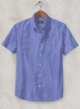 Filafil Poplene Blue Shirt - Half Sleeves