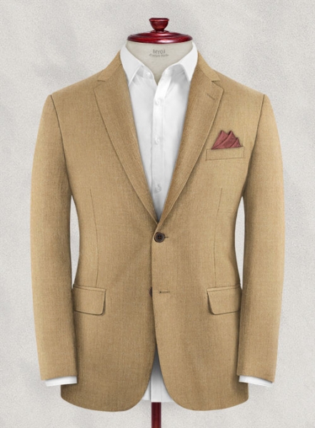Khaki Flannel Wool Suit
