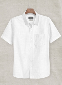 Solbiati White Linen Shirt - Half Sleeves
