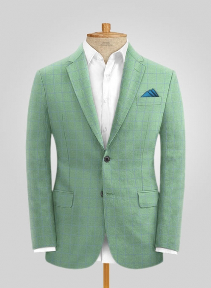 Italian Linen Mojito Green Jacket