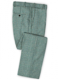 Harris Tweed Houndstooth Green Pants