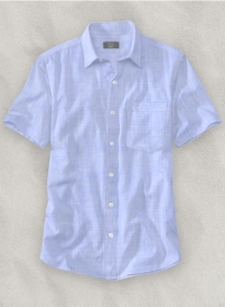 Filafil Poplene Sky Blue Shirt - Half Sleeves