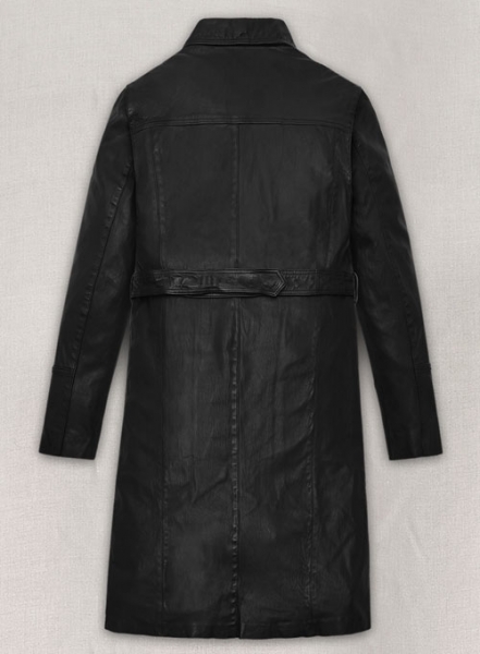 Kim Kardashian Leather Long Coat
