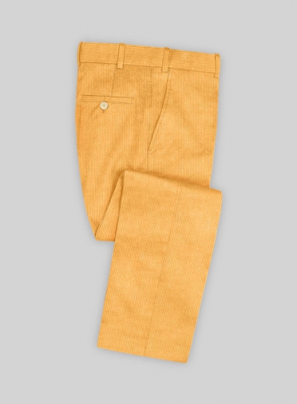 Naples Yellow Thick Corduroy Pants