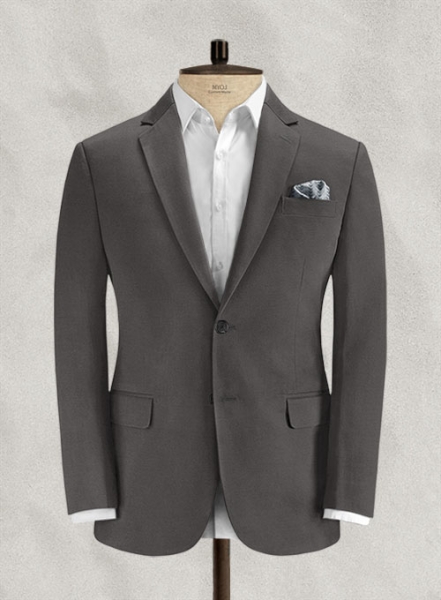 Charcoal Gray Stretch Chino Suit