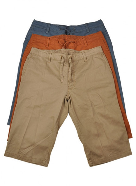 Drawstring Cotton Travel Shorts