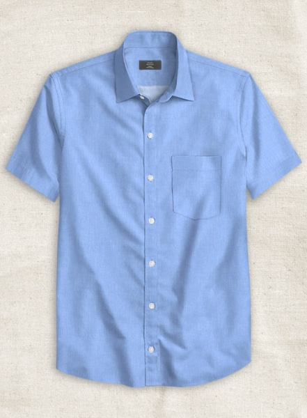Sky Blue Luxury Twill Shirt- Half Sleeves