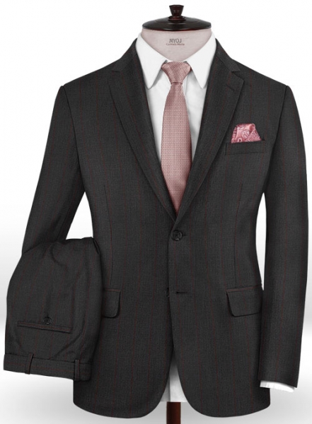 Napolean Rodrio Charcoal Wool Suit