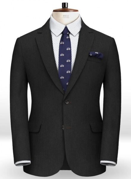 Napolean Sombre Black Wool Suit