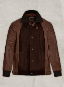 Soft Dark Brown Suede Daniel Radcliff Leather Jacket - M Regular