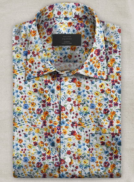 Italian Linen Amilo Shirt - Half Sleeves