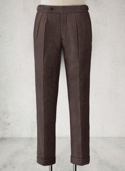 Brown Heavy Highland Tweed Trousers