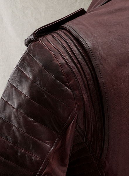 Charles Burnt Wine Leather Jacket