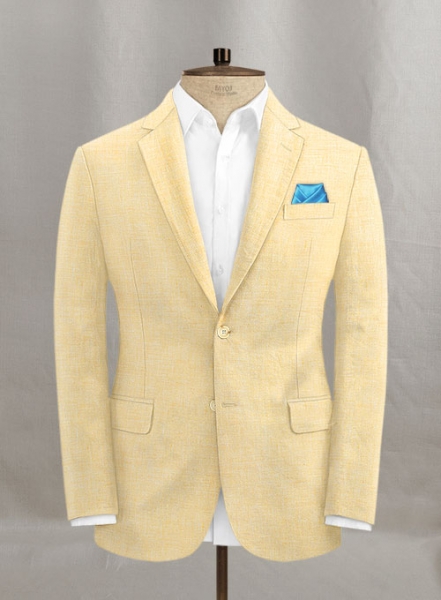 Italian Linen Daffodil Yellow Suit