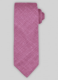 Italian Murano Wool Linen Tie - Taffy Pink