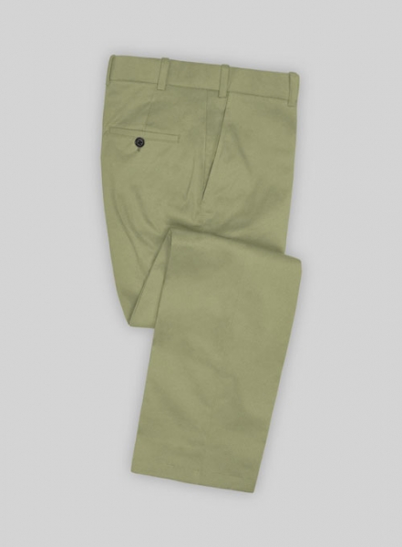 Stretch Summer Army Green Chino Suit