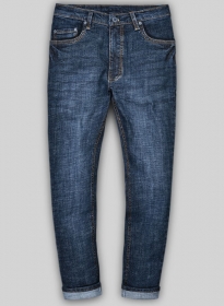 Dodgers Blue Stretch Indigo Wash Whisker Jeans - Look # 468