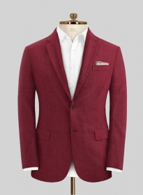 Moscow Maroon Pure Linen Jacket