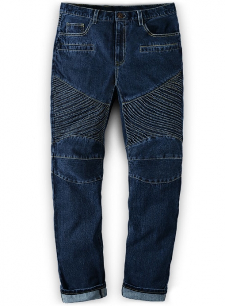 Indigo Blue Biker Jeans #111