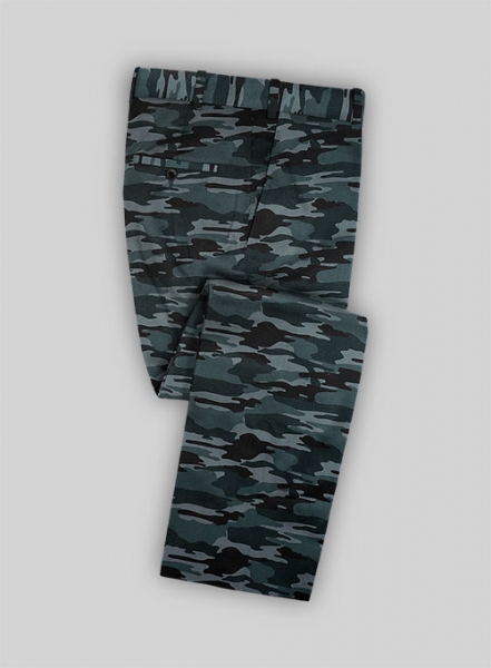 Blue Stretch Camo Pants