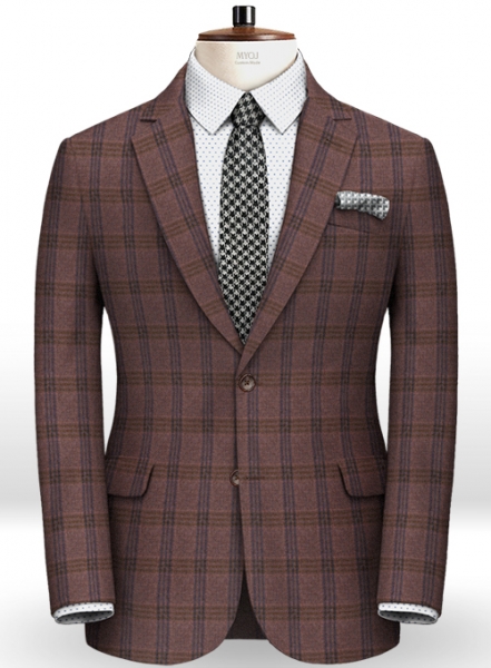 Light Weight Country Wine Tweed Suit