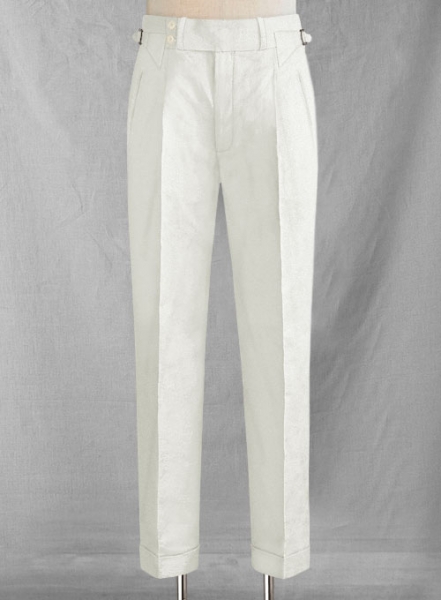 Safari Ivory Cotton Linen Heritage Trousers.