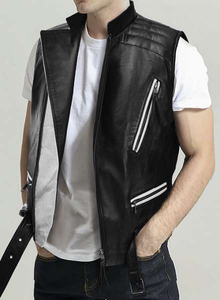 Leather Biker Vest # 345