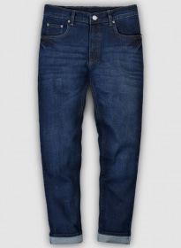 Alpha Blue Stretch Indigo Wash Whisker Jeans