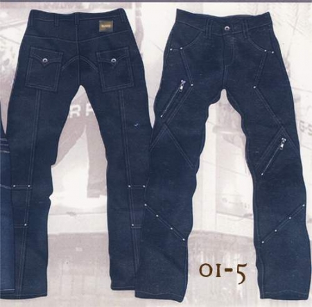 Designer Denim Cargo Jeans - Style 01-5