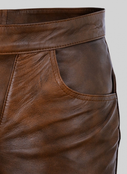 Black Stretch Cowboy Lace Up Leather Pants : LeatherCult: Genuine