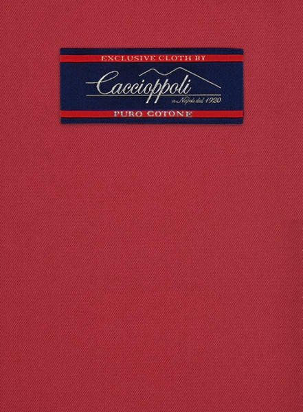Caccioppoli Cotton Gabardine Tango Red Suit