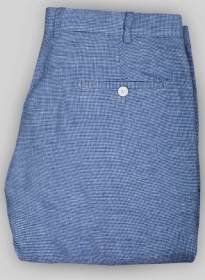 Italian Morocco Blue Linen Pants