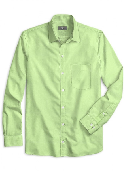 Italian Cotton Twill Green Shirt