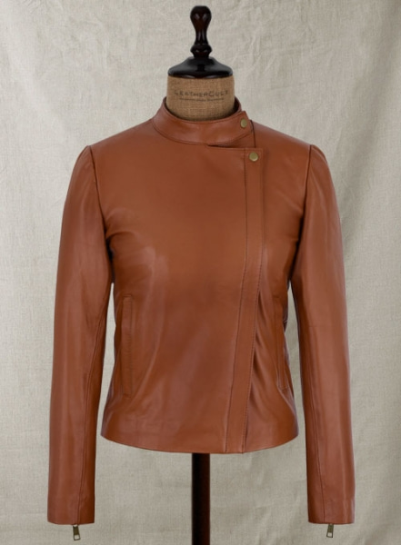 Terrain Brown Ellen Pompeo Leather Jacket #1