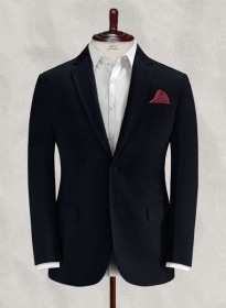 Italian Deep Navy Blue Cotton Stretch Jacket